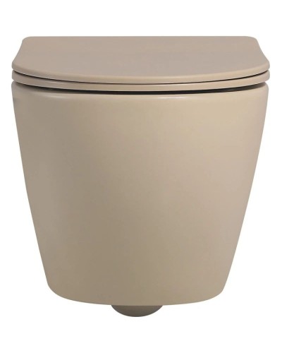 Подвесной безободковый унитаз с сиденьем микролифт Abber Bequem AC1100MBB