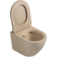 Подвесной безободковый унитаз с сиденьем микролифт Abber Bequem AC1100MBB