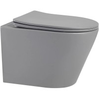 Подвесной безободковый унитаз с сиденьем микролифт Abber Bequem AC1102MG