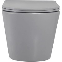 Подвесной безободковый унитаз с сиденьем микролифт Abber Bequem AC1102MG