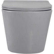 Подвесной безободковый унитаз с сиденьем микролифт Abber Bequem AC1102MG