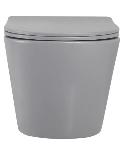 Подвесной безободковый унитаз с сиденьем микролифт Abber Bequem AC1102MG