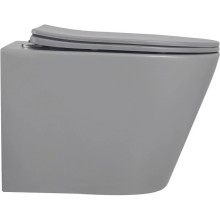 Подвесной безободковый унитаз с сиденьем микролифт Abber Bequem AC1102MG