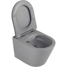 Подвесной безободковый унитаз с сиденьем микролифт Abber Bequem AC1102MG