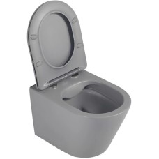 Подвесной безободковый унитаз с сиденьем микролифт Abber Bequem AC1102MG
