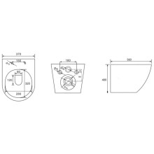 Подвесной безободковый унитаз с сиденьем микролифт Abber Bequem AC1103