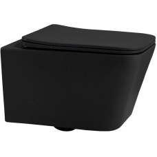 Подвесной безободковый унитаз с сиденьем микролифт Abber Rechteck AC1201MB