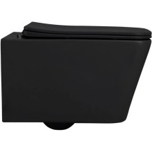 Подвесной безободковый унитаз с сиденьем микролифт Abber Rechteck AC1201MB