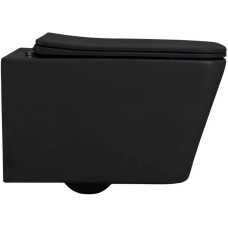 Подвесной безободковый унитаз с сиденьем микролифт Abber Rechteck AC1201MB