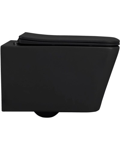 Подвесной безободковый унитаз с сиденьем микролифт Abber Rechteck AC1201MB