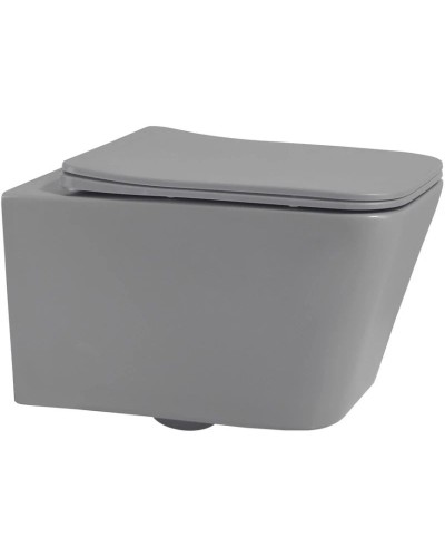 Подвесной безободковый унитаз с сиденьем микролифт Abber Rechteck AC1201MG