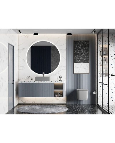 Подвесной безободковый унитаз с сиденьем микролифт Abber Rechteck AC1201MG