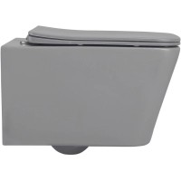 Подвесной безободковый унитаз с сиденьем микролифт Abber Rechteck AC1201MG