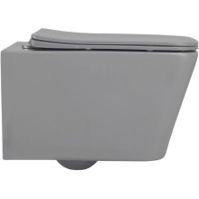 Подвесной безободковый унитаз с сиденьем микролифт Abber Rechteck AC1201MG