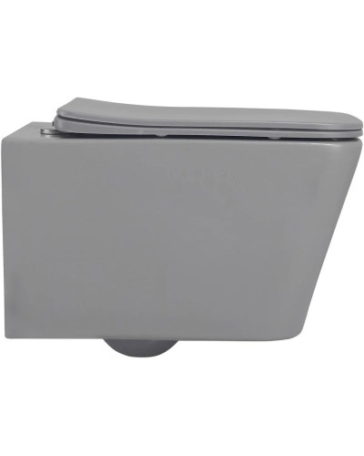 Подвесной безободковый унитаз с сиденьем микролифт Abber Rechteck AC1201MG