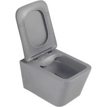 Подвесной безободковый унитаз с сиденьем микролифт Abber Rechteck AC1201MG