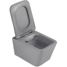 Подвесной безободковый унитаз с сиденьем микролифт Abber Rechteck AC1201MG