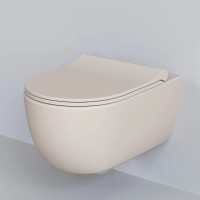 Подвесной безободковый унитаз с сиденьем микролифт Ambassador Abner 103T20401R-102T20401S