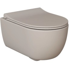 Подвесной безободковый унитаз с сиденьем микролифт Ambassador Abner 103T20401R-102T20401S