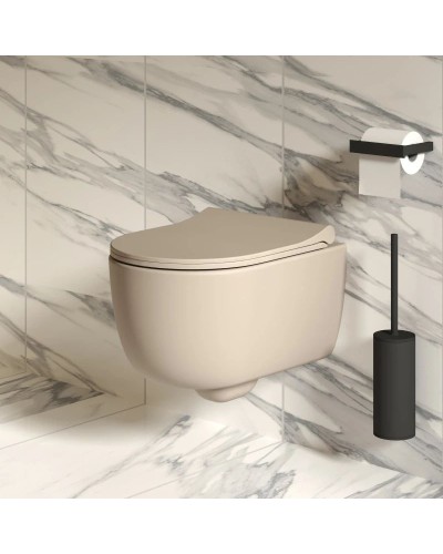 Подвесной безободковый унитаз с сиденьем микролифт Ambassador Abner 103T20401R-102T20401S