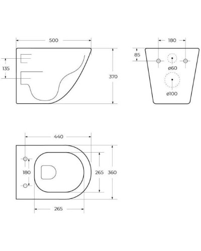 Подвесной безободковый унитаз BelBagno Sfera-R BB046CH-TOR