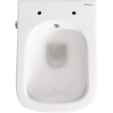 Подвесной безободковый унитаз с функцией биде с сиденьем микролифт BelBagno Due BB3103CHR-BS/SC