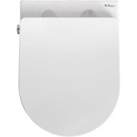 Подвесной безободковый унитаз с функцией биде с сиденьем микролифт BelBagno Uno BB3105CHR-BS/SC