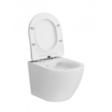 Унитаз подвесной безободковый с сиденьем в комплекте BelBagno UNO 2.1 BB7006CHR/SC