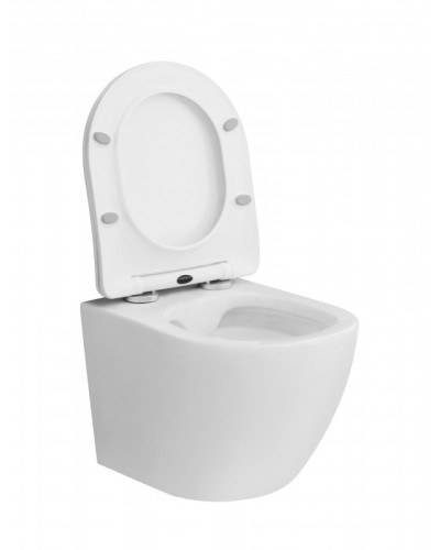 Унитаз подвесной безободковый с сиденьем в комплекте BelBagno UNO 2.1 BB7006CHR/SC