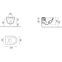 Подвесной безободковый унитаз GSI Pura 881626