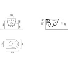 Подвесной безободковый унитаз GSI Pura 881626
