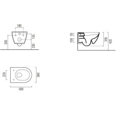 Подвесной безободковый унитаз GSI Pura 881626
