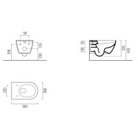 Подвесной безободковый унитаз GSI Pura 881505