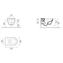 Подвесной безободковый унитаз GSI Pura 881505