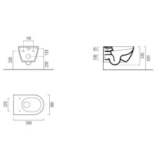 Подвесной безободковый унитаз GSI Pura 881505