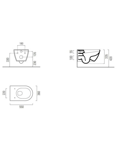 Подвесной безободковый унитаз GSI Pura 881505