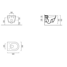 Подвесной безободковый унитаз GSI Kube X 941609