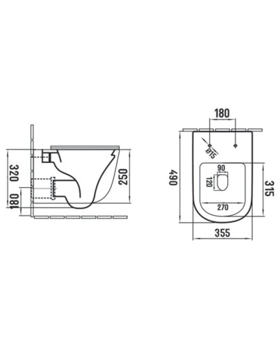 Подвесной безободковый унитаз с сиденьем микролифт Vincea Evo VT1-34SMC