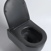 Подвесной безободковый унитаз с сиденьем микролифт Vincea Evo VT1-34SMB