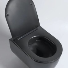 Подвесной безободковый унитаз с сиденьем микролифт Vincea Evo VT1-34SMB