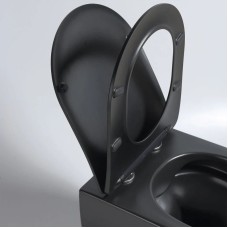 Подвесной безободковый унитаз с сиденьем микролифт Vincea Evo VT1-34SMB