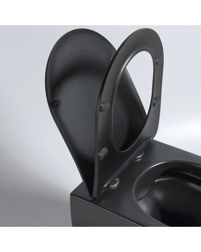 Подвесной безободковый унитаз с сиденьем микролифт Vincea Evo VT1-34SMB