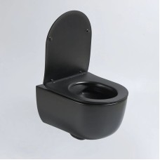 Подвесной безободковый унитаз с сиденьем микролифт Vincea Evo VT1-34SMB