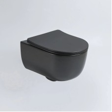 Подвесной безободковый унитаз с сиденьем микролифт Vincea Evo VT1-34SMB