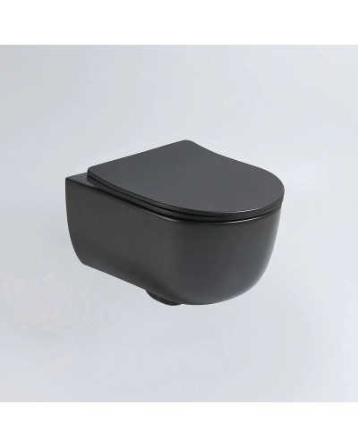 Подвесной безободковый унитаз с сиденьем микролифт Vincea Evo VT1-34SMB