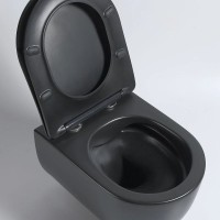 Подвесной безободковый унитаз с сиденьем микролифт Vincea Evo VT1-34SMB