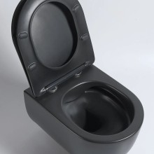 Подвесной безободковый унитаз с сиденьем микролифт Vincea Evo VT1-34SMB