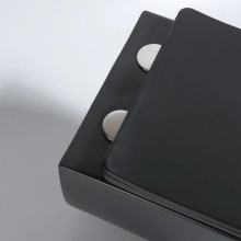 Подвесной безободковый унитаз с сиденьем микролифт Vincea Evo VT1-34SMB