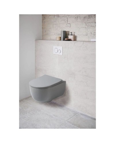 Подвесной безободковый унитаз с сиденьем микролифт Vincea Evo VT1-34SMG