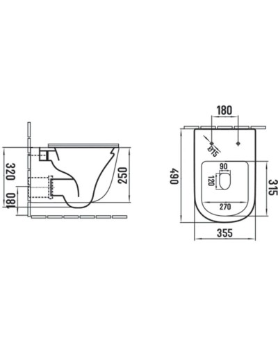 Подвесной безободковый унитаз с сиденьем микролифт Vincea Evo VT1-34SMG